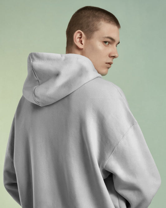 White Solid Hoodie