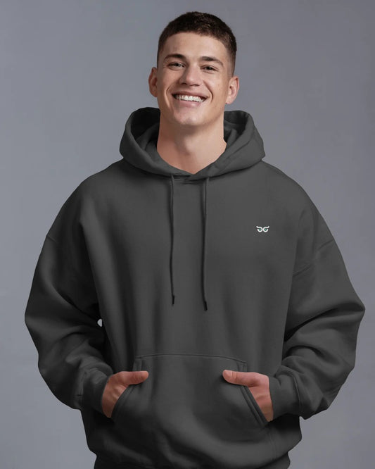 Black Solid Hoodie