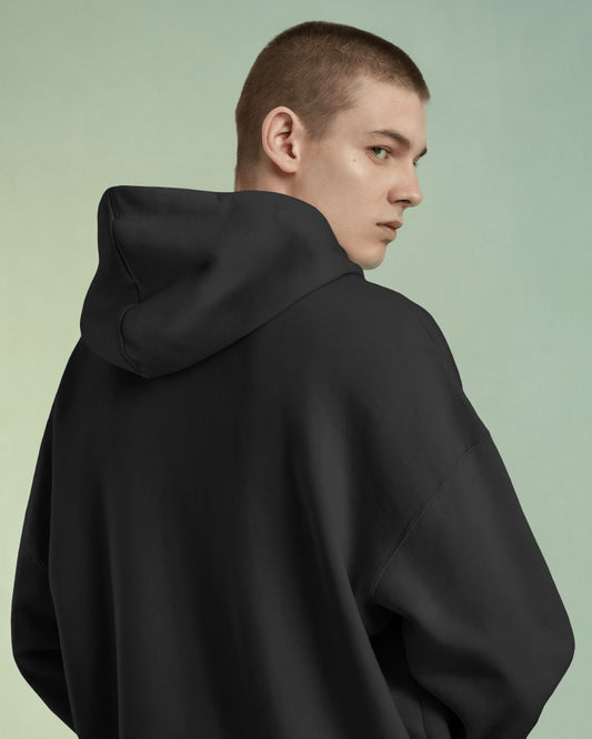 Black Solid Hoodie