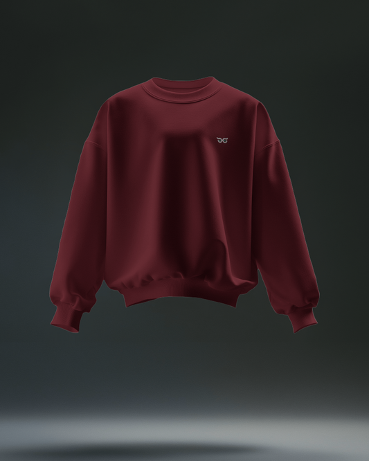 Maroon - Solid SweatShirt