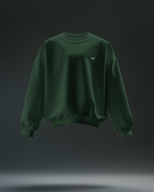 Bottle Green Solid SweatShirt