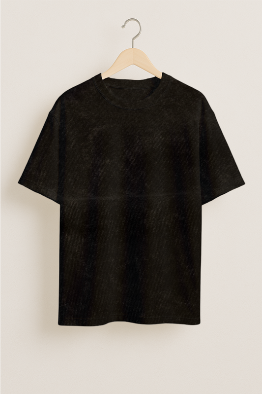 Black Acid Wash Oversized T-shirt