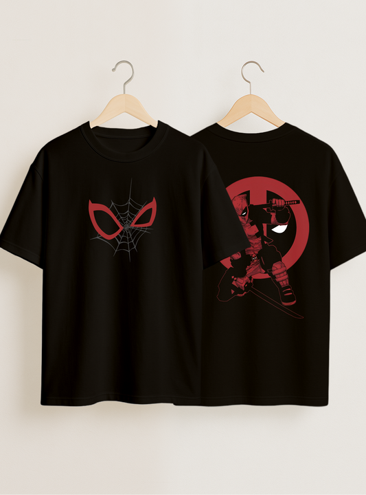 Death Pool Black Oversized T-Shirt