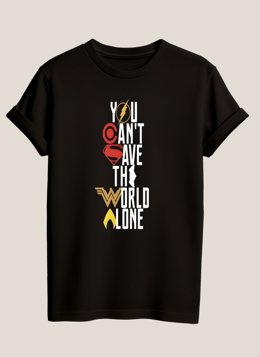 Retro Grid Round Neck T-Shirt