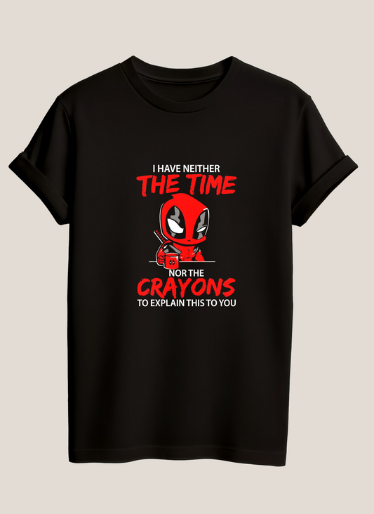 Crimson Echo Round Neck T-Shirt