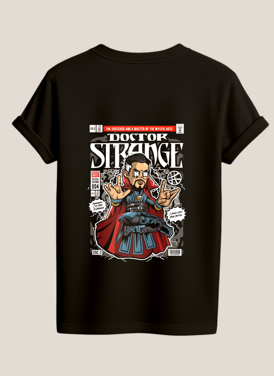 Reverse Logic Back Side Print Round Neck T-Shirt