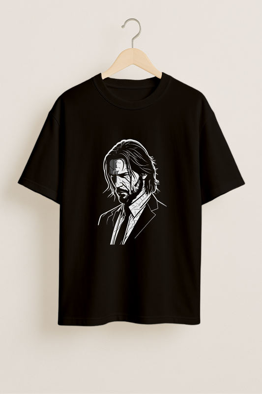 Money Heist Man Black Oversized T-Shirt