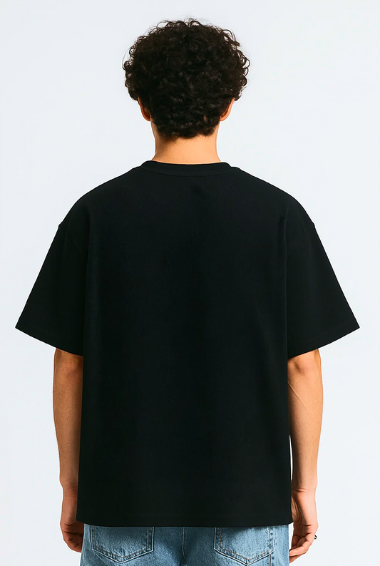 Jana Nayagan - Classic Red & Black Oversized Tshirt