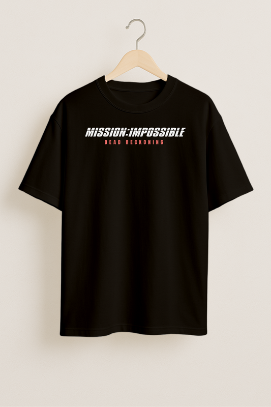 Mission Impossible Black Oversized T-Shirt