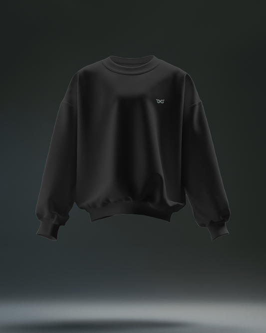 Black - Solid SweatShirt