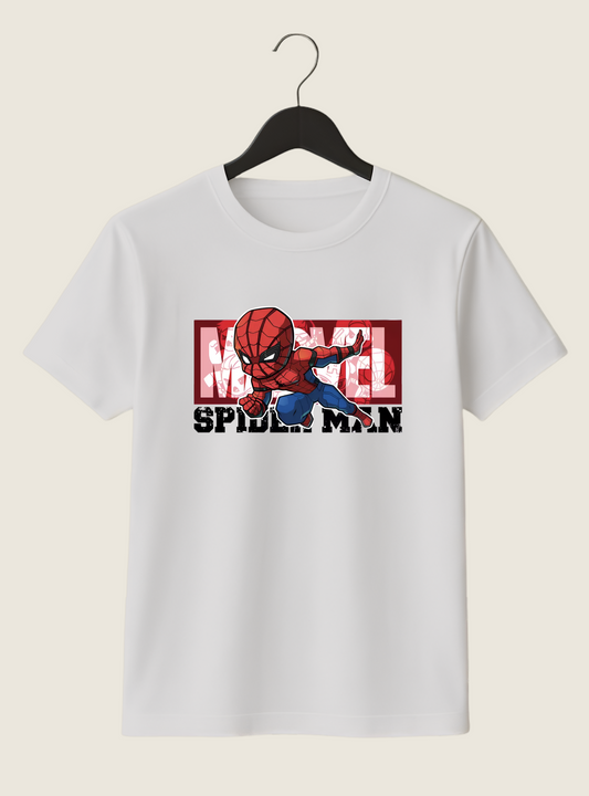 Marvel White Round Neck T-Shirt