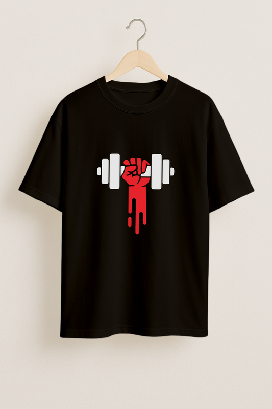 IronPulse Black Oversized T-Shirt