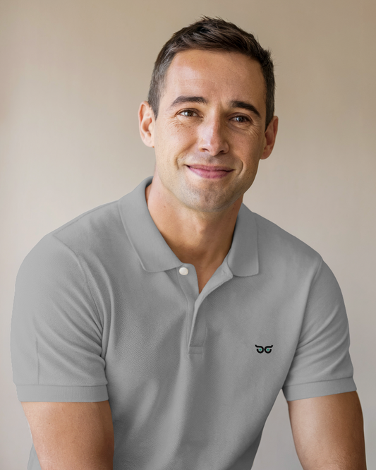 Melange Grey Polo T-Shirt