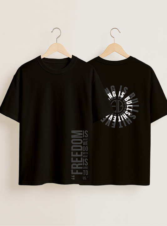 Freedom Black Oversized T-Shirt