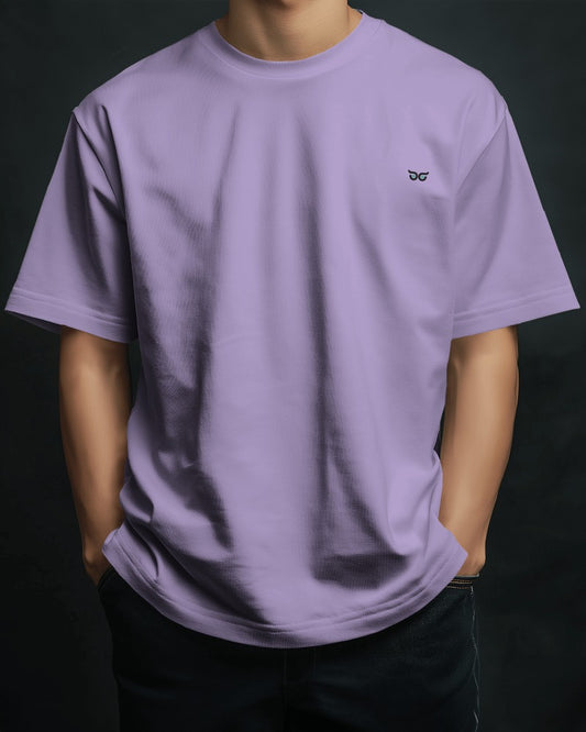 Iris Lavender Solid Oversized T-Shirt