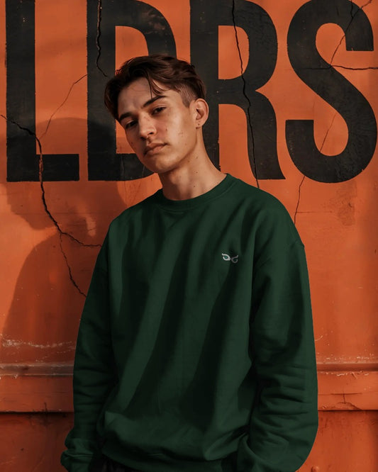Bottle Green Solid SweatShirt