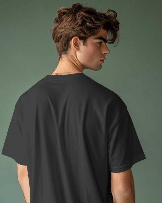 Black Solid Oversized T-Shirt