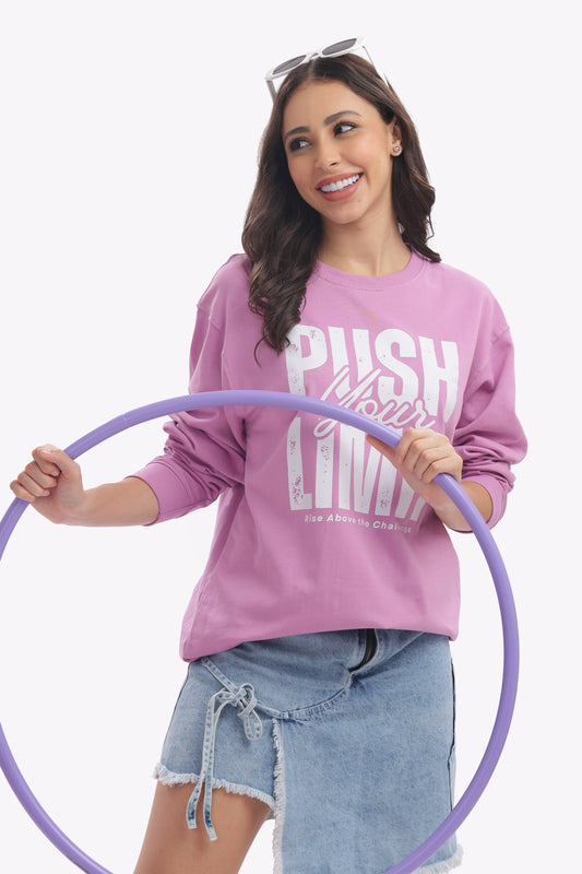 Push Your Limit Women's Iris Lavender Sweatshirt