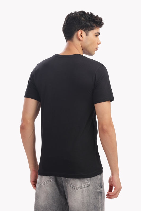 Dakar Black Round Neck Tees