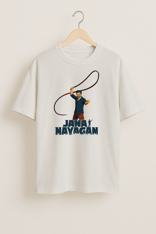 I’m a Soldier Jana Nayagan White Oversized T-Shirt