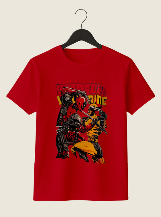 Radial Riot Maroon Round Neck T-Shirt