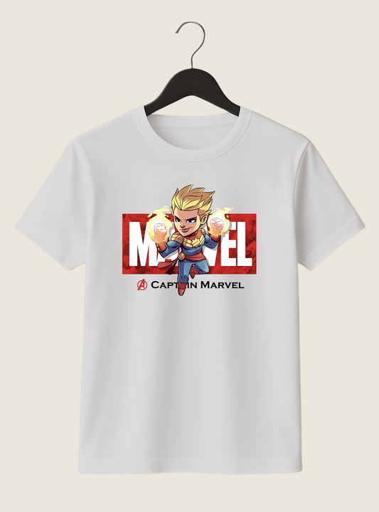 Voltage Bloom White Round Neck T-Shirt