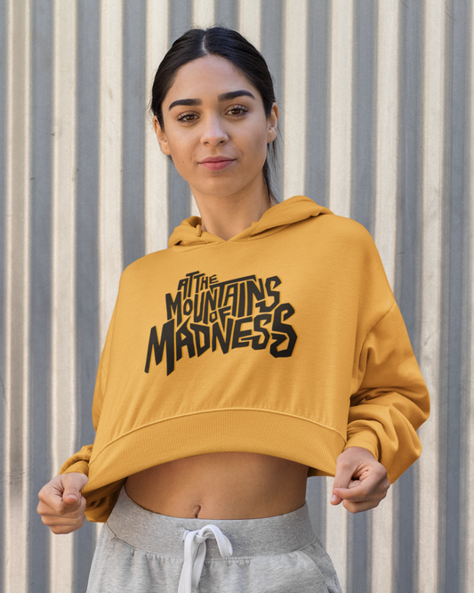 The Mountains of Madness Design Crop Hoodie