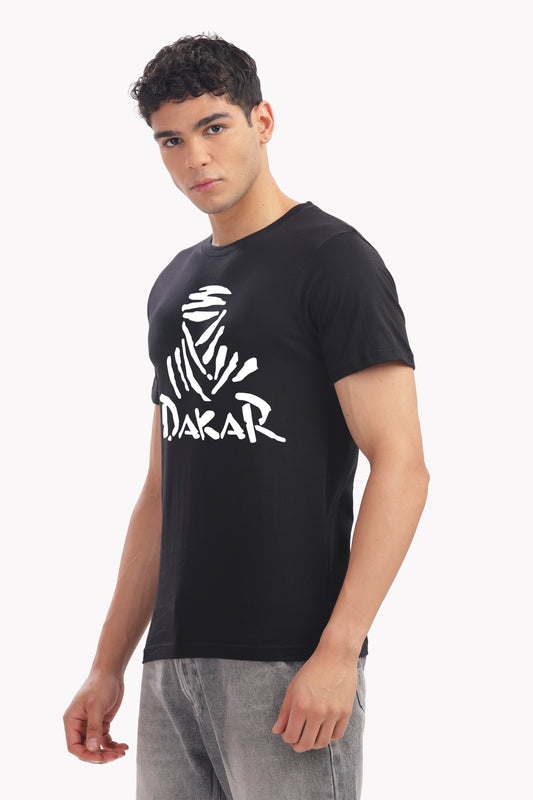 Dakar Black Round Neck Tees