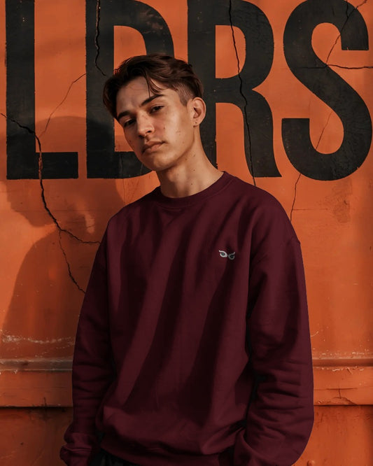 Maroon - Solid SweatShirt