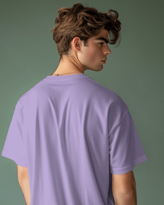 Iris Lavender Solid Oversized T-Shirt